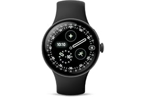 Google Pixel Watch 4 (45mm) - Android Smartwatch - Heart Rate, Sleep & Fitness Tracking - 40-Hour Battery - Google AI - Matte Black Aluminum Case - Obsidian Active Band