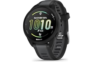 Garmin Forerunner 165, Running Smartwatch, Colorful AMOLED Display, Training Metrics and Recovery Insights, Black