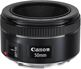 Canon EF 50mm f/1.8 STM Lens, Black, Compatible with Canon EOS DSLR Cameras